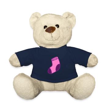 Socke - Baby - Süß - Teddy - French Navy - Vorne