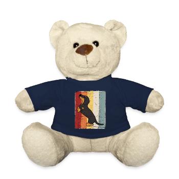 Dachshund retro dachshund dachshund shorthaired dachshund - Teddy Bear - french navy - Front