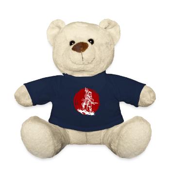 Japanese Samurai - Japan Lover - Bushido - Warrior - Teddy Bear - french navy - Front