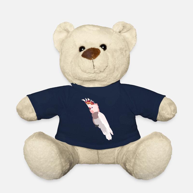 Perroquet - cacatoès rose - Nounours - bleu marine
