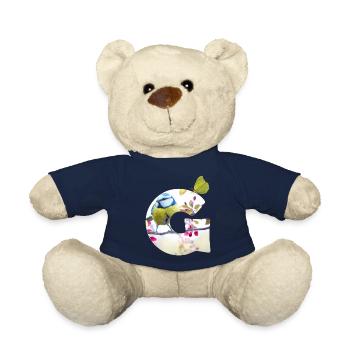printemps oiseau papillon g - Nounours - bleu marine - Devant