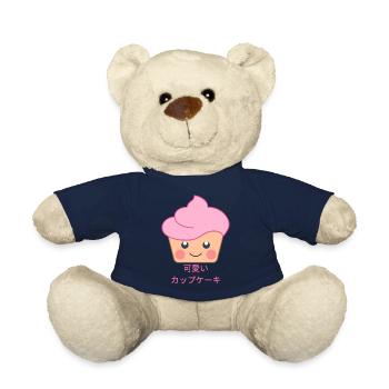 cupcake kawaii - Nounours - bleu marine - Devant