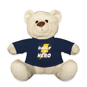 Dad To Be Daddy Is My Hero Super - Teddy Bear - french navy - Front