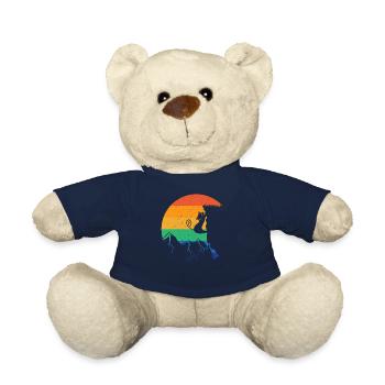 Rock Climbing Climber Cat Retro - Nounours - bleu marine - Devant