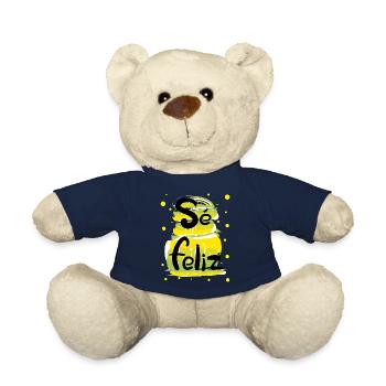 Se feliz spanischer Tippfehler - Teddy - French Navy - Vorne