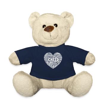 Cheer Cheerleading Heart Word - Teddy - French Navy - Vorne