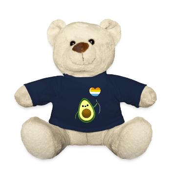 Avocado with Aroace Pride Balloon - Teddy Bear - french navy - Front
