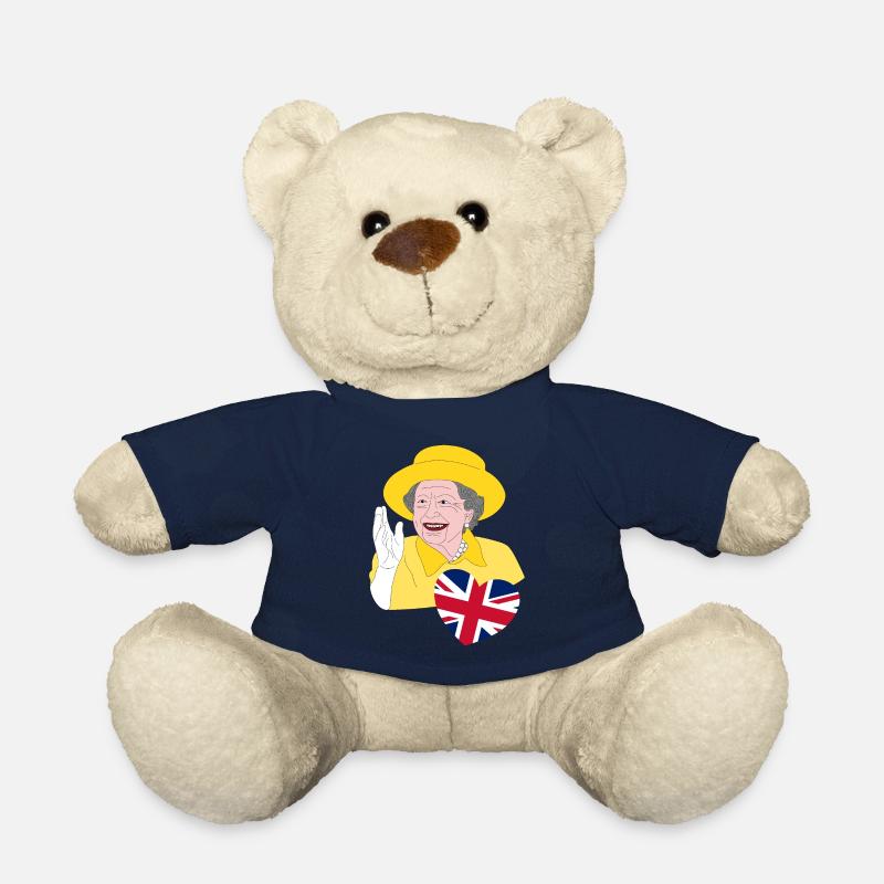 Britische Königin Elizabeth II. mit Union Jack - Teddy - French Navy