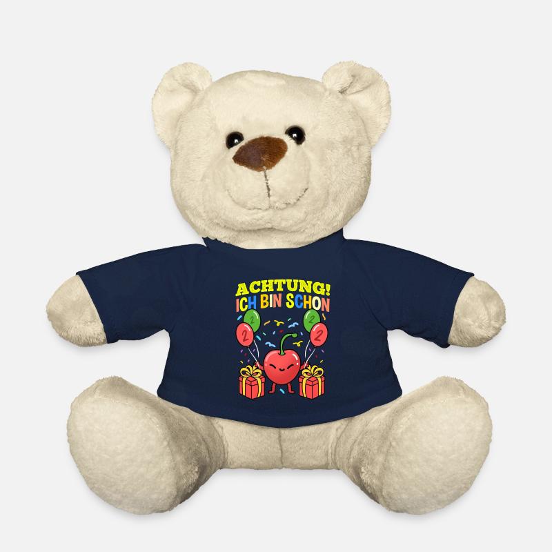Achtung Ich Bin Schon 2 Geburtstag Kirsche - Teddy - French Navy