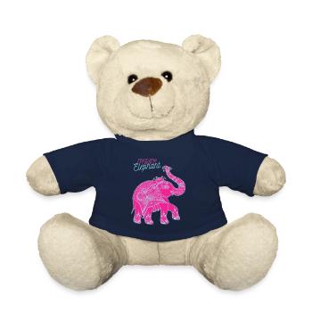 Pink_Elephant - Teddy Bear - french navy - Front