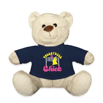 Volleyball Player Team Chicken - Teddy Bear - french navy - Front