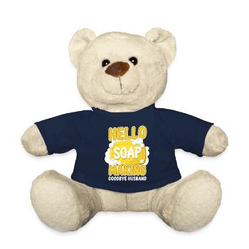 Soap Making Crafting Hello Soap - Teddy Bear - french navy - Front