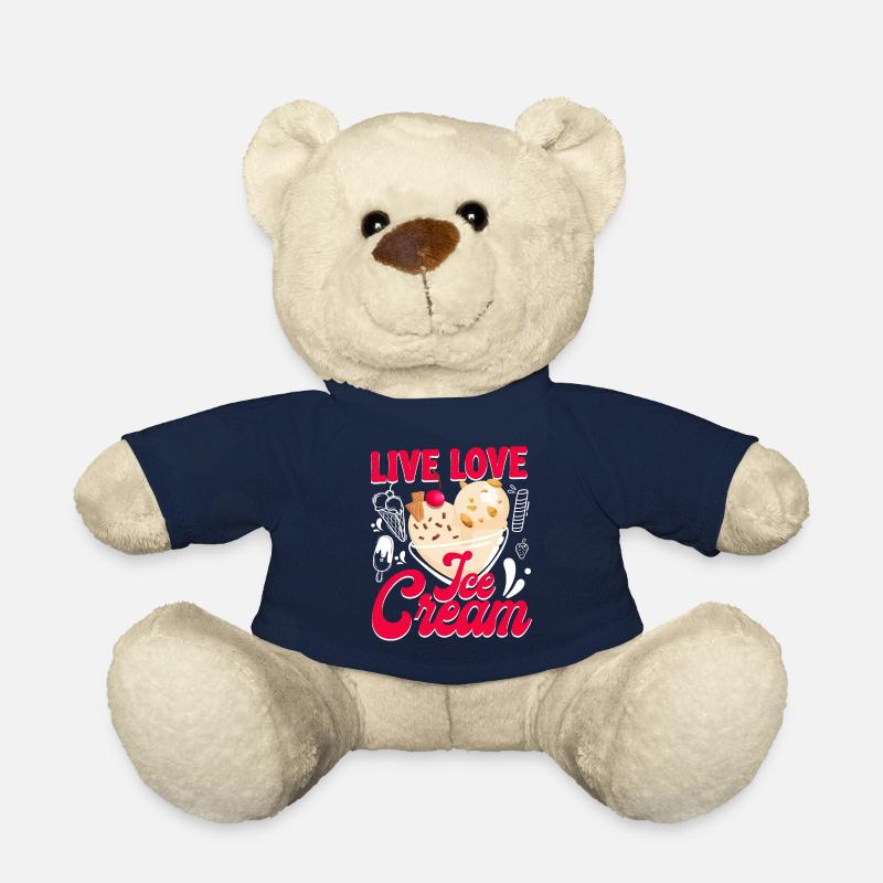 Ice Cream Cone Popsicle Live Love - Teddy - French Navy