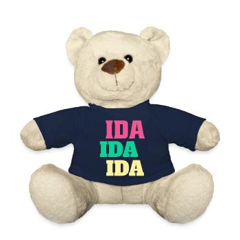 Ida Idachen Birthday Name First Name Gifts - Teddy Bear - french navy - Front