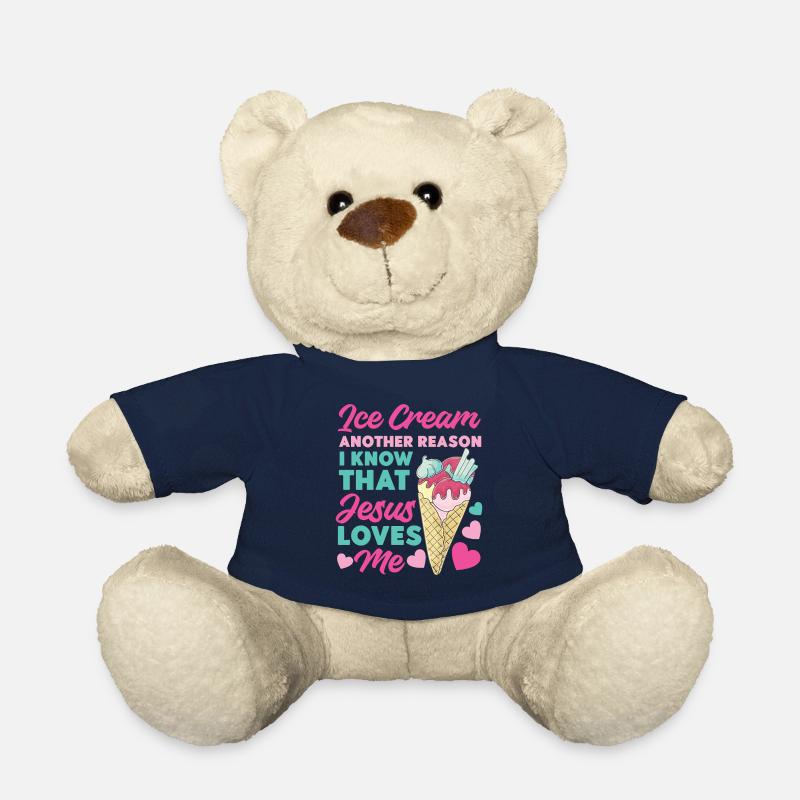 Ice Cream Christian Jesus Cone Ice - Teddy - French Navy
