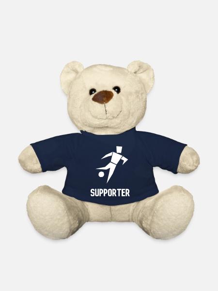 Minimalist sporty supporter illustration - Teddy Bear - french navy