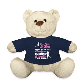 Running Runner Half Marathon Girl - Teddy Bear - french navy - Front