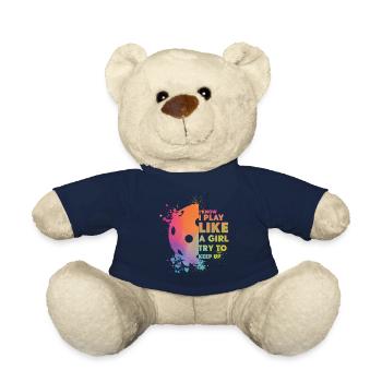 Pickleball Girl Ladies Watercolor - Teddy - French Navy - Vorne