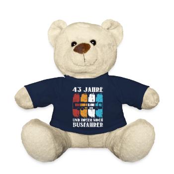 Busfahrer Bus Busfahren Beruf 43 Geburtstag Spruch - Teddy - French Navy - Vorne