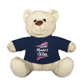 Plumbing Plumber Wife Spoiled - Teddy Bear - french navy - Front