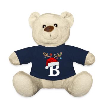 Brief B Weihnachtsmütze - Teddy - French Navy - Vorne