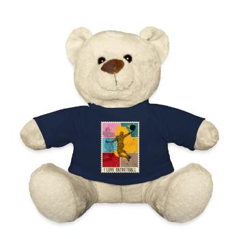 Basketball Basketball Sport Stamp Coloré - Nounours - bleu marine - Devant