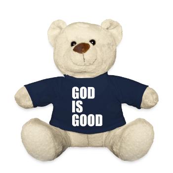 God is good - Teddy Bear - french navy - Front