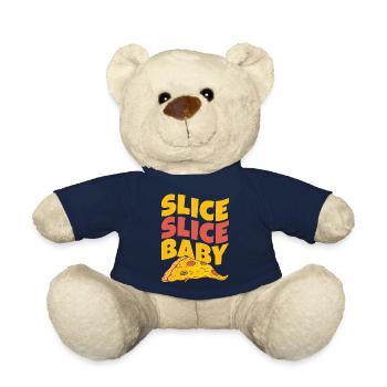 Slice Slice Baby | Pizza Lover Quote - Teddy - French Navy - Vorne