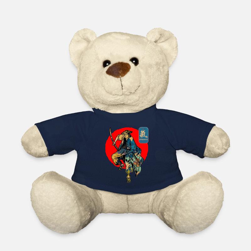 Samurai Krieger Schwert Japanische Kunst Stärke Kanji - Teddy - French Navy