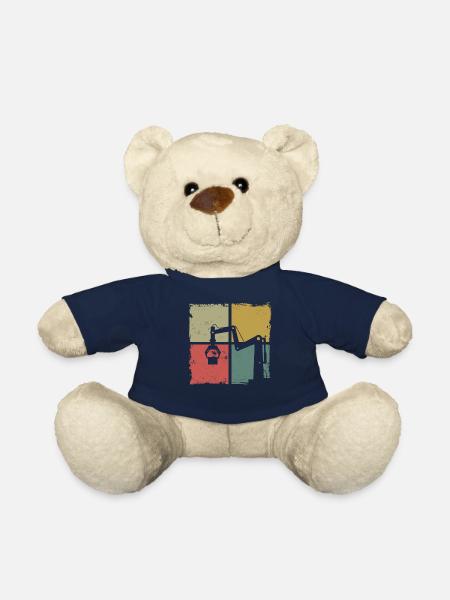 Robot Robotics Engineer Retro - Teddy Bear - french navy