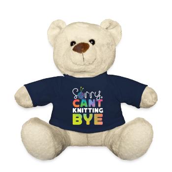 Knitting Knitter Sorry. Cant. - Teddy Bear - french navy - Front