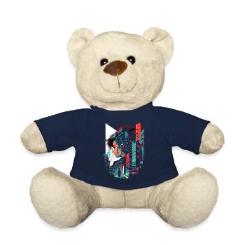 Surreale futuristische Cyber Comic Stadt - Teddy - French Navy - Vorne