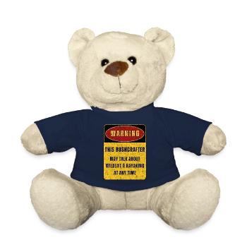 Outdoor Bushcraft Adventure Nature. Funny sayings - Teddy Bear - french navy - Front