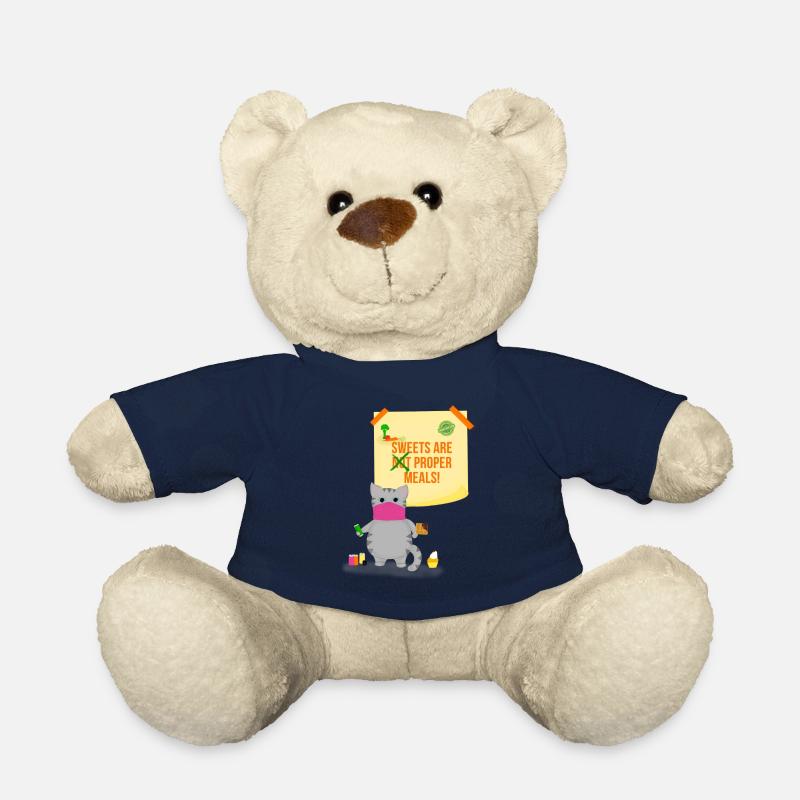 Les bonbons ne sont pas de bons repas - Nounours - bleu marine
