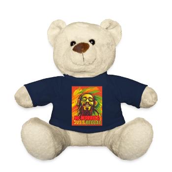 No Worries, Just Reggae! Fun T Shirt - Teddy - French Navy - Vorne