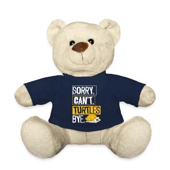 Sea Turtle Tortoise Sorry. Cant. - Teddy Bear - french navy - Front