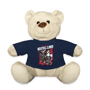Industriekletterer Knochen roter Hintergrund Kopf - Teddy - French Navy - Vorne