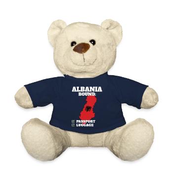 Albanie Pays Voyage Drapeau albanais - Nounours - bleu marine - Devant