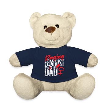 Papa féministe enragé Père féministe - Nounours - bleu marine - Devant