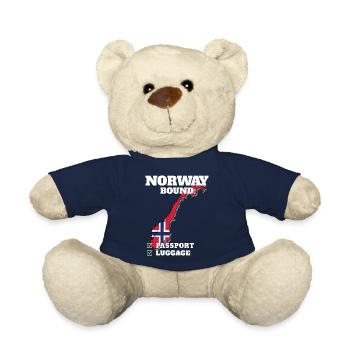 Norvège Pays à destination Voyage Drapeau norvégien - Nounours - bleu marine - Devant