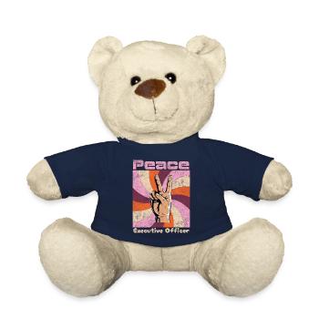 Paix. Style de vie hippie - Nounours - bleu marine - Devant