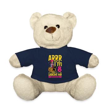 Ich bin 8 - Mädchen Pirat - Teddy - French Navy - Vorne