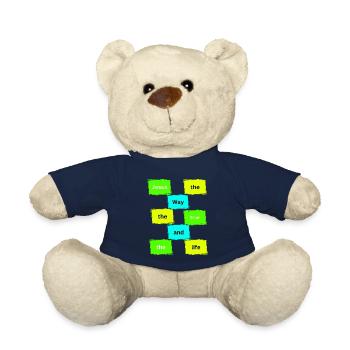 Jesus the way colour - Teddy Bear - french navy - Front