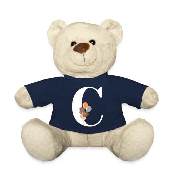 Buchstabe c Geburtstagsballon - Teddy - French Navy - Vorne