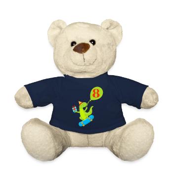 8. Geburtstag Niedlicher Dinosaurier - Teddy - French Navy - Vorne