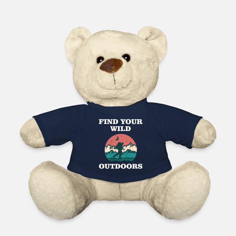 Find your Wild Outdoors - Teddy Bear - french navy