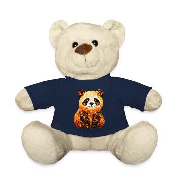 Süßer Panda im Herbstlaub - Teddy - French Navy - Vorne