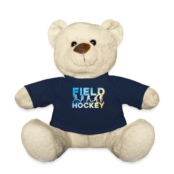 Field Hockey Watercolor Field - Teddy Bear - french navy - Front