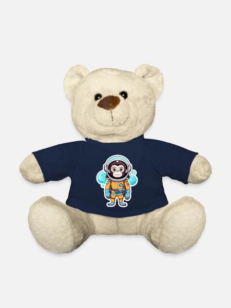 Monkey Astronaut Illustration - Teddy Bear - french navy