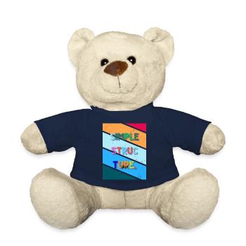 Simple design. Simple structure 2024. - Teddy Bear - french navy - Front